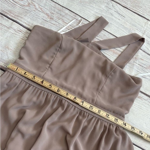 Lulu’s Air of Romance Taupe Maxi Dress Size L - Picture 8 of 12